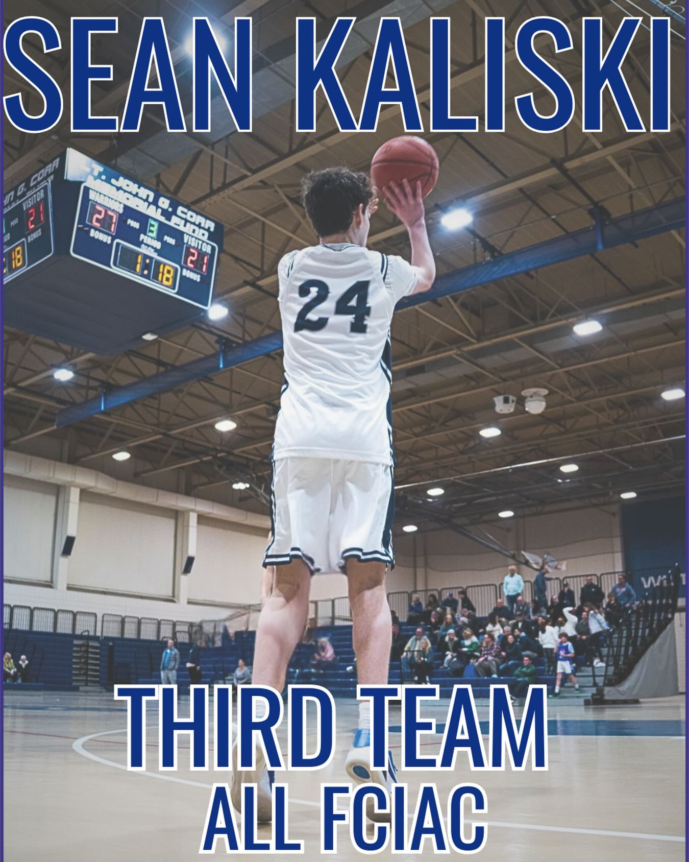 Congrats to Sean Kaliski for being the youngest player in the 25-26 season to make ALL FCIAC !!🔥🔥